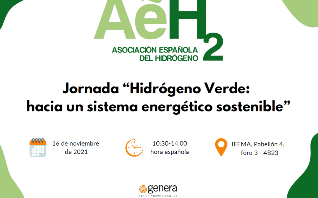 La AeH2 participará en la feria internacional de energía y medio ambiente, Genera 2021